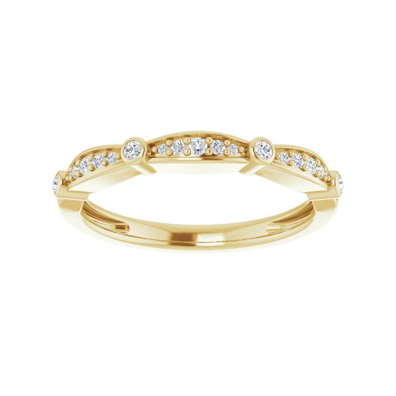 14K Gold Diamond Jump Stackable Band