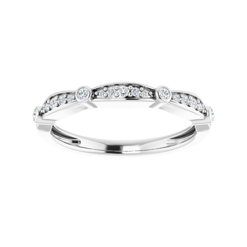 14K Gold Diamond Jump Stackable Band