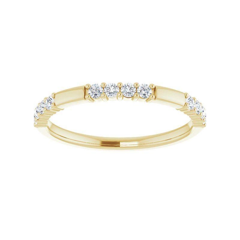 14K Gold Diamond Milan Stackable Band