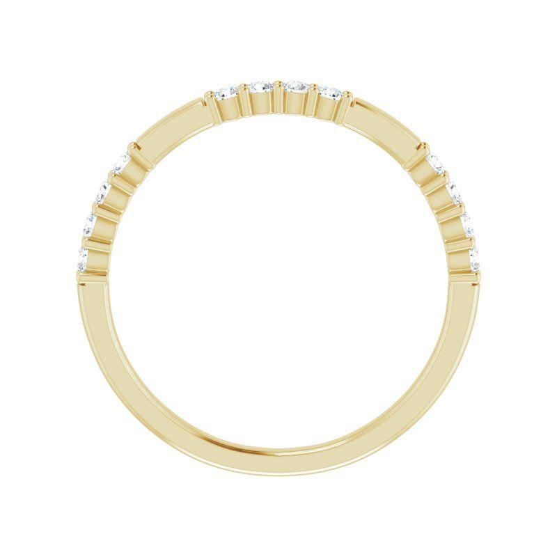 14K Gold Diamond Milan Stackable Band