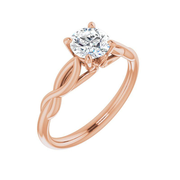 14K Gold Round Diamond Engagement Ring