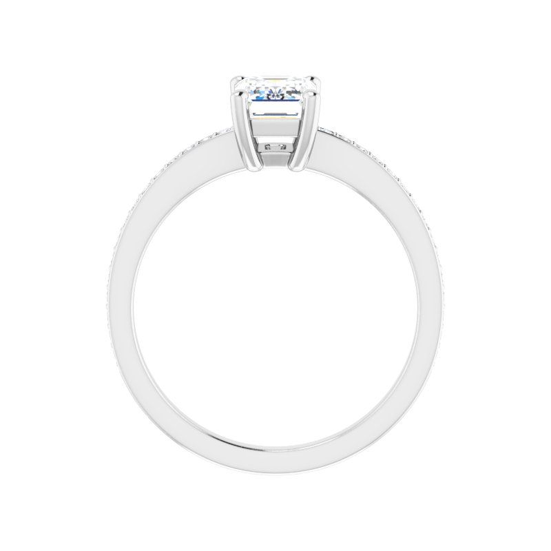 14K Gold Emerald Engagement Ring