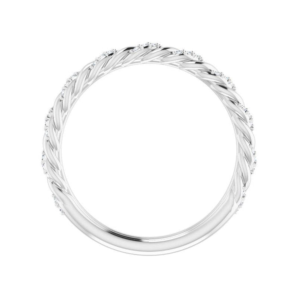 Platinum & Diamond Twisted Anniversary Band