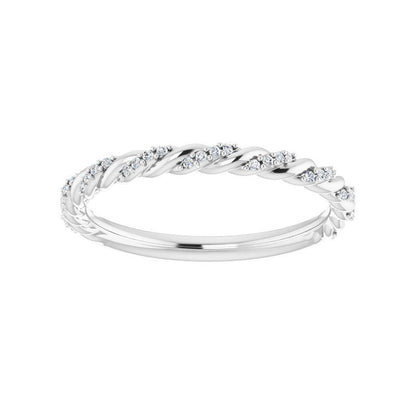 Platinum & Diamond Twisted Anniversary Band
