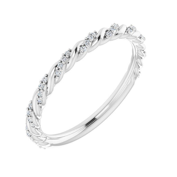 Platinum & Diamond Twisted Anniversary Band