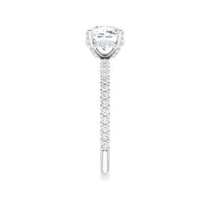 14K Gold Cushion Engagement Ring