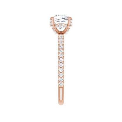 14K Gold Cushion Engagement Ring
