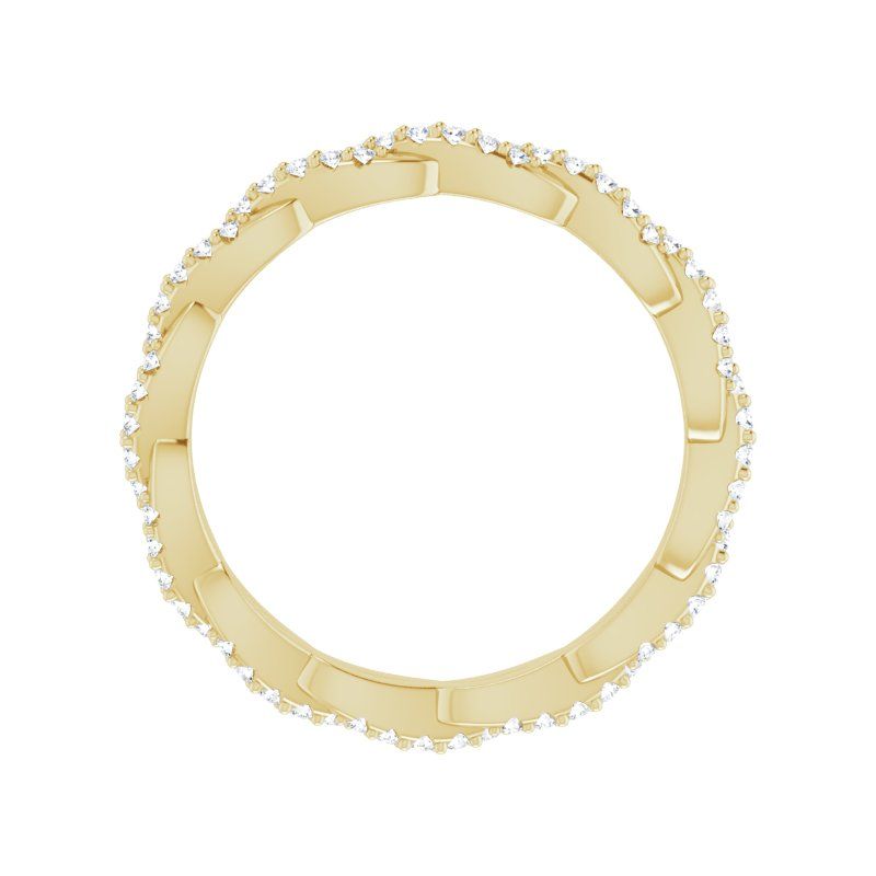 14K Gold Diamond Twisted Eternity Band