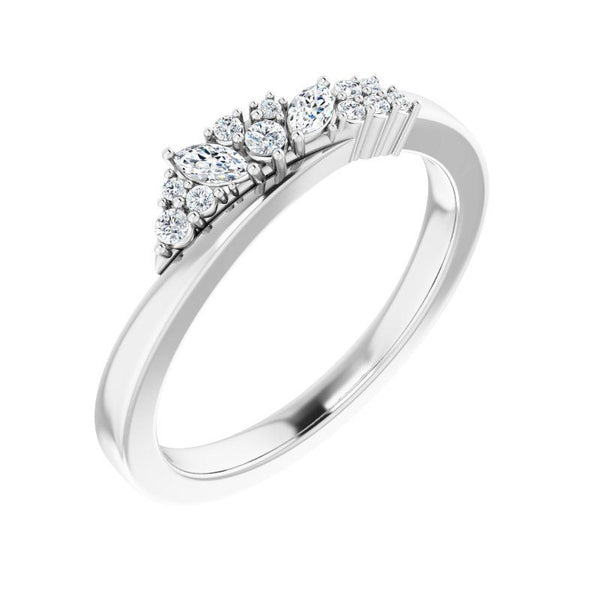 14K Gold Diamond Scattered Ring