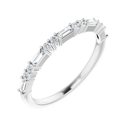 Platinum Diamond Sheen Anniversary Band