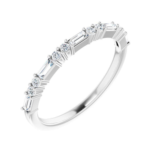 Platinum Diamond Sheen Anniversary Band