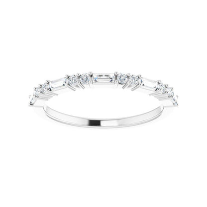 Platinum Diamond Sheen Anniversary Band