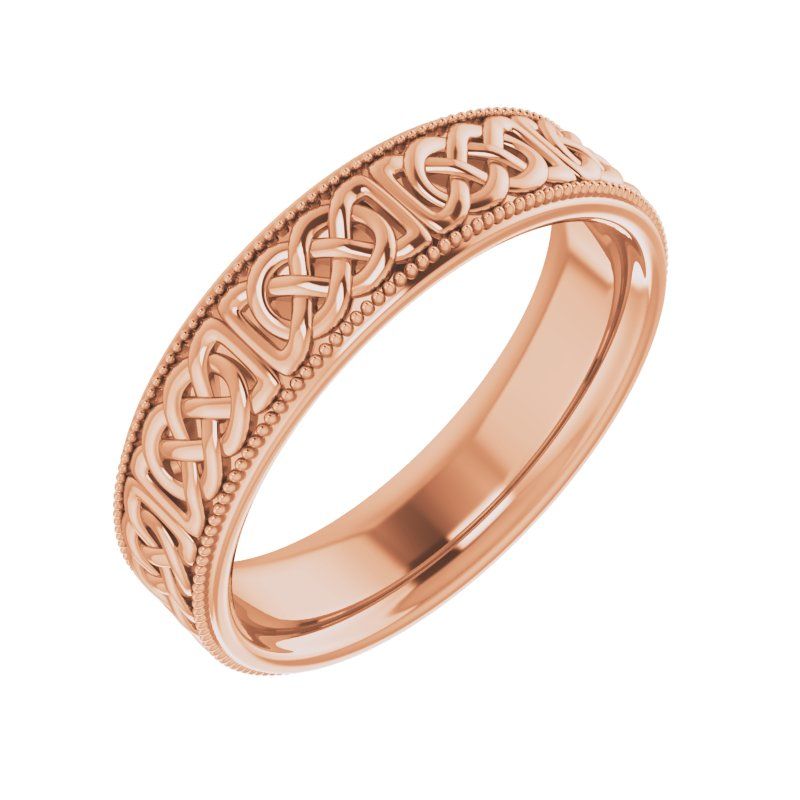 14K Gold 6 mm Celtic-Inspired Band