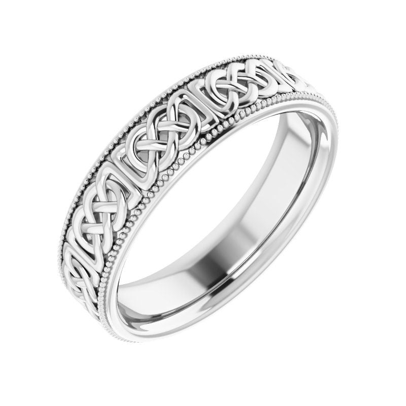 14K Gold 6 mm Celtic-Inspired Band