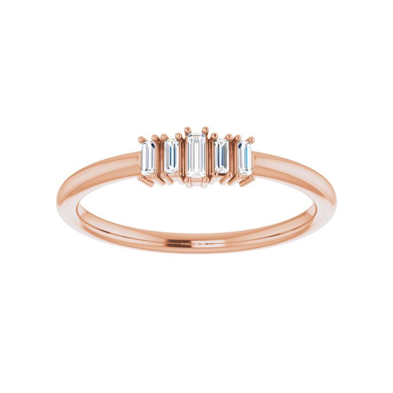 14K Gold Diamond Stackable Ring