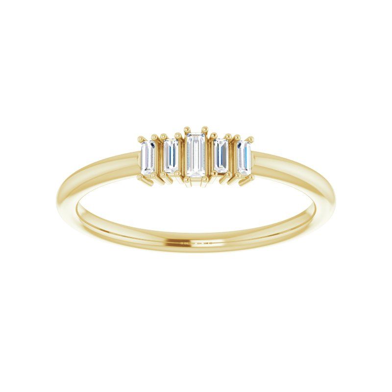 14K Gold Diamond Stackable Ring