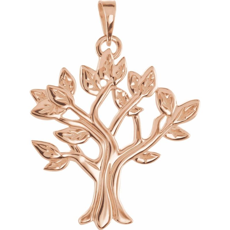 14K White My Family Tree Pendant