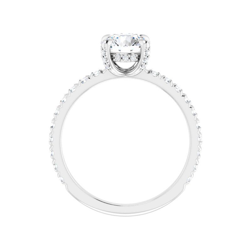 14K Gold Round Diamond Engagement Ring
