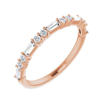 14K Gold Diamond Accented Fancy Band