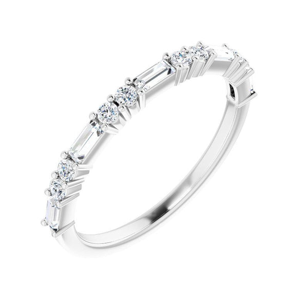 Platinum Diamond Anniversary Accented Band