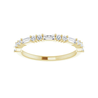 14K Gold Diamond Accented Fancy Band