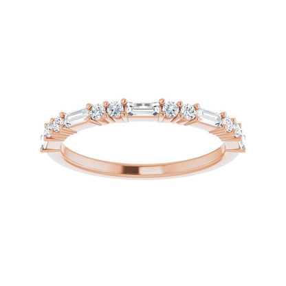 14K Gold Diamond Accented Fancy Band