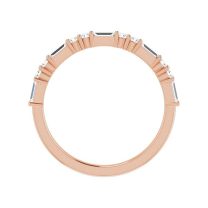 14K Gold Diamond Accented Fancy Band