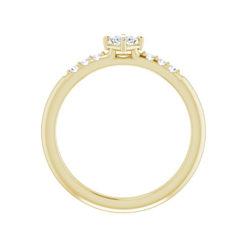 14K Gold Diamond Stackable Ring