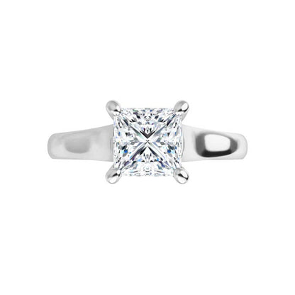 14K Gold Asscher/Princess Christina Engagement Ring