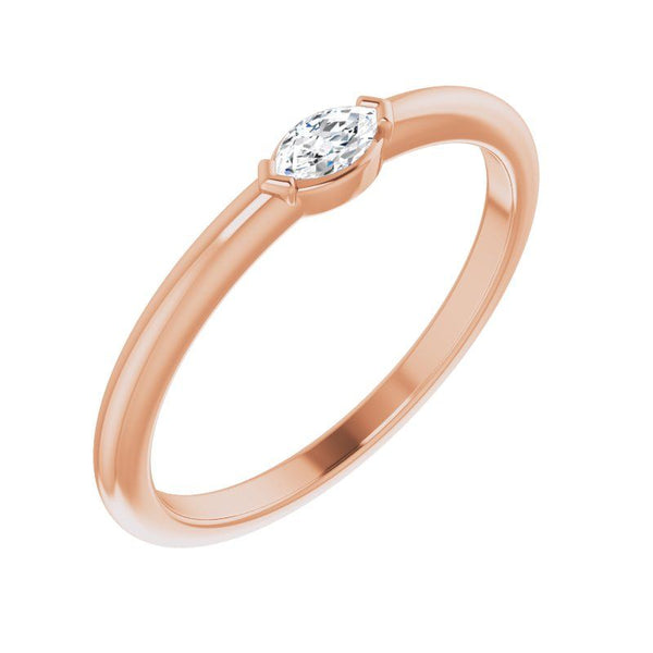 14K Gold Diamond Solitaire Ring