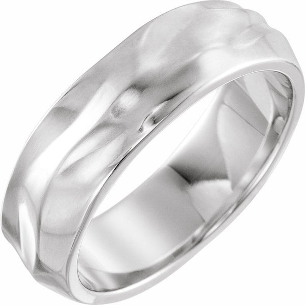 14KGold 6 mm Textured Band