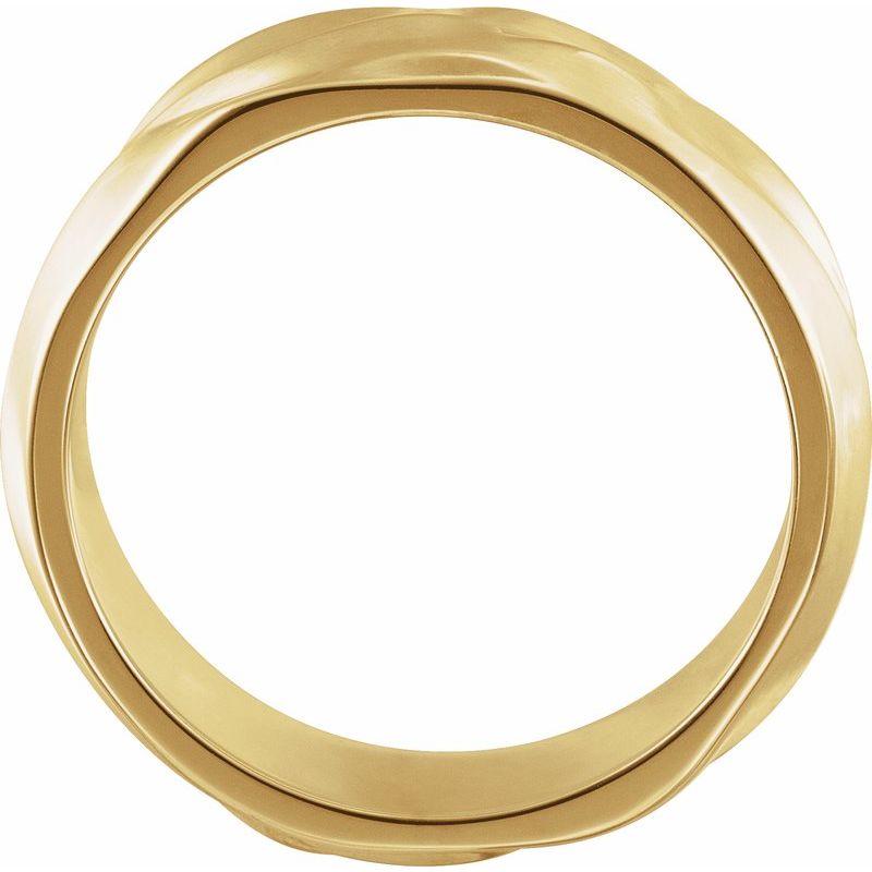 14KGold 6 mm Textured Band