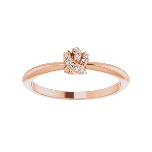 14K Gold Diamond Knot Ring