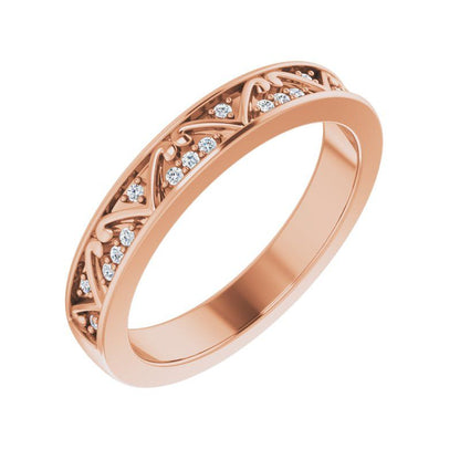 14K Gold Diamond Bridge Band