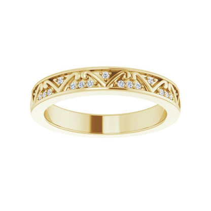 14K Gold Diamond Bridge Band