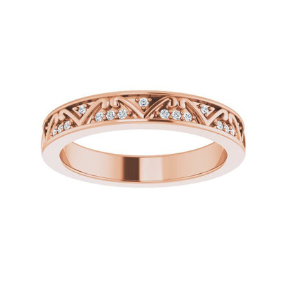 14K Gold Diamond Bridge Band