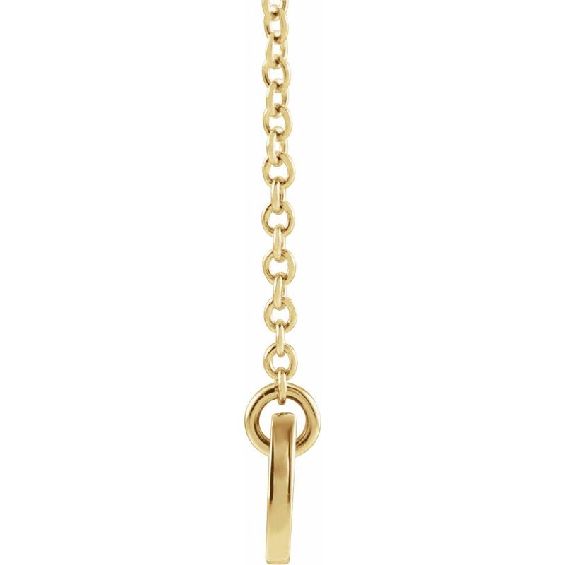 14K Gold Engravable Bar Name Necklace