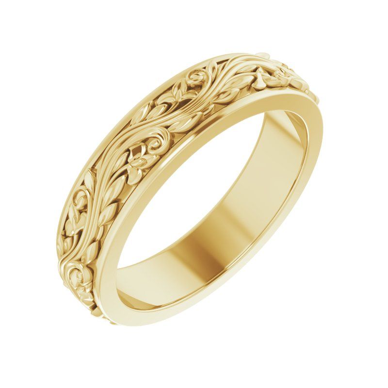 14K Gold Sculptural Band