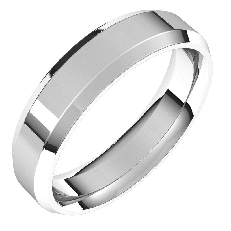 14K Gold Beveled-Edge Comfort-Fit Band