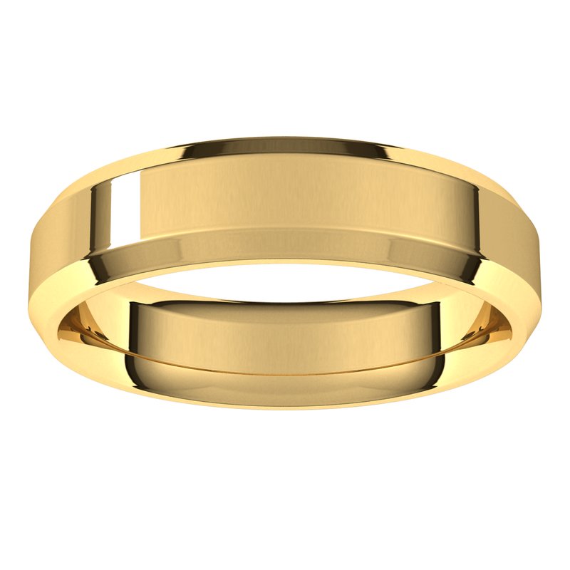 14K Gold Beveled-Edge Comfort-Fit Band