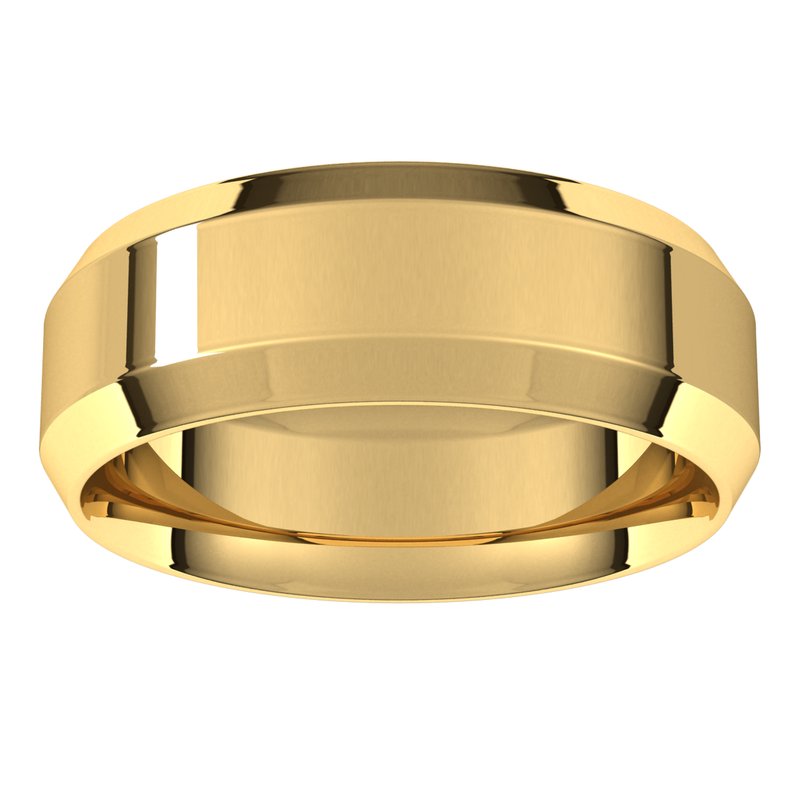 14K Gold Beveled-Edge Comfort-Fit Band