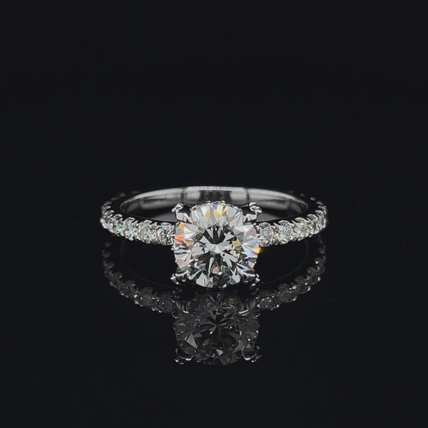 14K Gold Round Diamond Engagement Ring