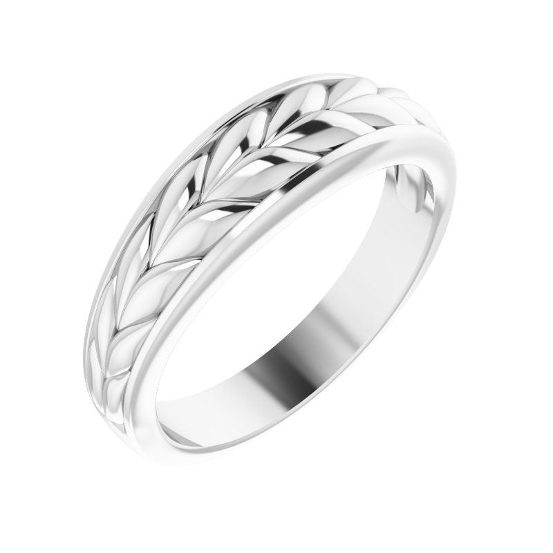 14K Gold Braided Engraved Designer Ring