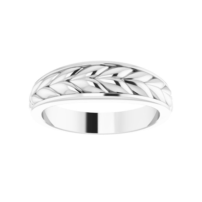 14K Gold Braided Engraved Designer Ring