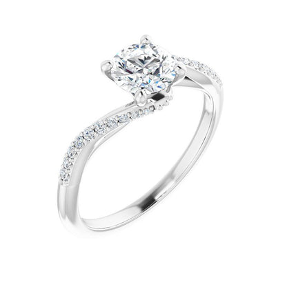 14K Gold Round Diamond Olivia Engagement Ring