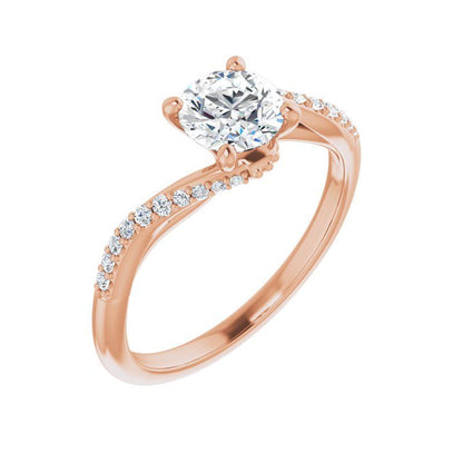 14K Gold Round Diamond Olivia Engagement Ring