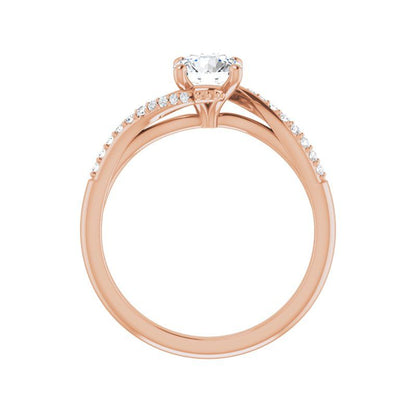 14K Gold Round Diamond Olivia Engagement Ring
