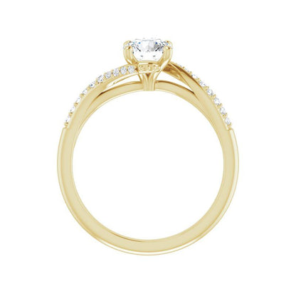 14K Gold Round Diamond Olivia Engagement Ring
