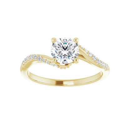 14K Gold Round Diamond Olivia Engagement Ring