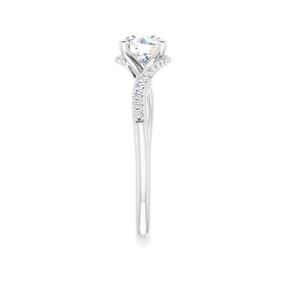 14K Gold Round Diamond Olivia Engagement Ring